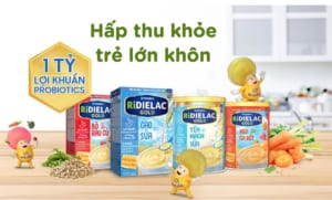 Bột ăn dặm Ridielac Gold là một sản phẩm của thương hiệu Vinamilk nổi tiếng Việt Nam